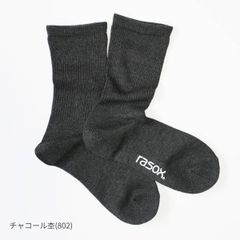 rasox ラソックス ベーシック・クルー BA220CR01 靴下 ソックス ユニセックス レディース メンズ 新品 国内正規品 日本製 【サイズ / M：24-26cm】