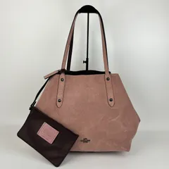 【中古】COACH コーチ トートバッグ 肩掛け リバーシブル スエード レザー ボルドー ピンク ヴィンテージ レディース【中古美品】HIBUOCHI VINTAGE
