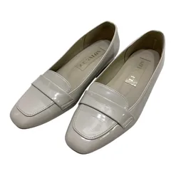 【美品】ルタロン (23) ローファー パンプス フラット スクエアトゥ エナメル 希少デザイン