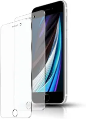 JACRON ゲームに最適2枚 対応 iPhone SE3 ガラスフィルム さらさら タッチ感 指紋防止 ノングレア つや消 第3/2世代 兼用 強化ガラス 保護シート 反射(89K-CSJ-AR714)