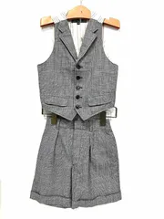 【中古】Polo by Ralph Lauren ポロバイラルフローレン  子供服 スーツ セットアップ チェック ベスト サイズ120 男の子