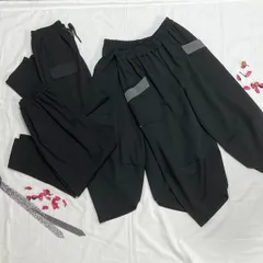 【あなただけのコーデ】新品 お買い得 パンツ 黒 シンプル ボトムス ゆったり ファッション レディース カジュアル 体型カバー きれいめ おでかけ おしゃれ