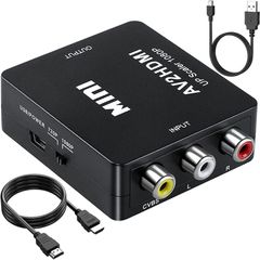 【新着商品】Runbod AV2HDMI 変換器 hdmi 3色端子からHDMI変換コンバーター to 古いDVDレコーダー、カセットデッキ、TV to Box、古いゲーム機（PS1、PS2、PSP、SFC、Wii、N64）など機器に対応 コンポジット AV