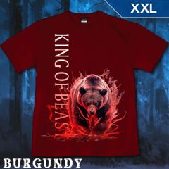 GENJU XXLサイズ 熊 ベア アニマル メンズ クール かっこいい Tシャツ 半袖 King of Beast