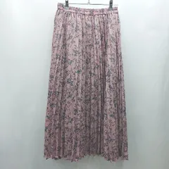 ◇ Θ apres jour アプレジュール 花柄 ウエストゴム ロング フレアー スカート サイズF ピンク系 レディース E  【1502030030297】