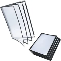 Bandys メニュー表 メニューブック 5冊セット お品書き 飲食店 業務用 中綴じ 両面仕様 A4対応 クリア(8ページ)