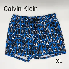 【新品】日本未発売 Calvin Klein カルバンクライン 水着 メンズ ブルー/XL
