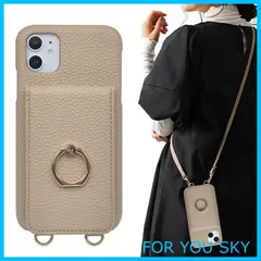 【人気商品】iPhone11ケース ショルダー カード収納 背面手帳型 リング付 スマホケース いphone11 ケース ショルダー ストラップ付き iPhone11ショルダーケース 落下防止 リング付き 肩掛け 斜め掛 首掛け 可愛 アイフォン11 ケース