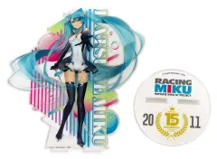 【中古】アクリルスタンド・アクリルパネル 初音ミク レーシングver.(2011) アクリルスタンド 「HATSUNE MIKU GT PROJECT 15th ANNIVERSARY!くじ」 A賞