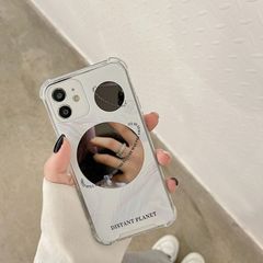 ☆8/14～16日は発送不可☆iPhone用 ソフトカバー ケース ミラー 韓国人気　可愛い　iPhone7/8/SE　他対応機種あり