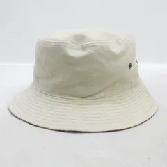 C■カシラ/CA4LA リバーシブル ヤシの木総柄 バケットハット/アウトドアハット 帽子 黄ベージュ/MENS■9【中古】