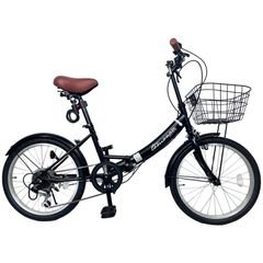 TOMONAU 20-inch Folding Bike with Front and Rear Mudguards, Adjustable Handlebar Height, Light, Wire Lock, Basket, 6-Speed, and Mini Velo-T-FDB206L, Ideal for City Riding, Commuting, and School.