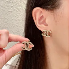 【今日特価】CHANEL シャネル 中古 ダブル C イヤリング オリジナルロゴリプリカ 送料無料！在庫限定セール価格！