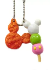 【中古】食玩 キーホルダー 12.おせんべい＆お団子 「ディズニーキャラクター ミッキーマウス キャラめしマスコット」