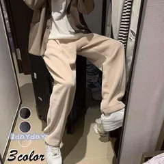 ワイドパンツ メンズ コーデュロイパンツ ストレート 秋冬 チノパン イージーパンツ 防寒 韓国ファッション オシャレカジュアルボトムス リブパンツ