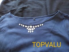 945y 【春夏コーデ】 トップバリュ 古着 ワンピース ツートンカラー L