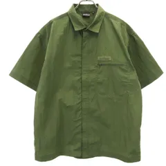 WILDTHINGS ワイルドシングス 半袖 ジップ シャツ L カーキ メンズ 古着のサムネイル