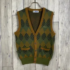 【00s Lakeland】レイクランド アーガイル ニット ベスト  L