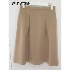 ◇ NATURAL BEAUTY BASIC 膝下丈 フレア スカート サイズM ベージュ系 レディース 【中古】 【1105270002477】