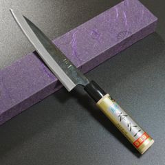 包丁 ペティナイフ 150mm 仙助 VG10 ダマスカス 槌目 朴八角柄 50
