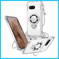 【在庫処分】耐衝撃 ケース ピクセル8a 対応カバー ケース ケース ワイヤレス充電 8a マグネット搭載 pixel 調節可能 保護ソフト ショルダー スマホケース 取り外し MagSafe対応 薄型 リング付き TPU 肩がけ クリア 首掛け 紐付きバンパ