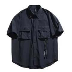 【特価商品】[Ｓｅｍｏ１ｍｕｓ] シャツ メンズ 半袖 ワークシャツ カジュアル 夏 おしゃれ 大きいサイズ ミリタリー 速乾 薄手 ゆったり 無地 作業着 五分袖 ポケット