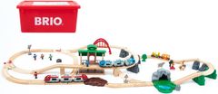 限定生産　BRIO (ブリオ) 2024年クリスマス限定レールセット 80000-142 全70ピース 専用ケース付き クリスマスプレゼント レールセット おもちゃ 木製レール