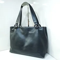 キタムラ Kitamura ロゴ型押し 肩掛け トートバッグ ショルダーバッグ レザー ブラック 5936522e20250917