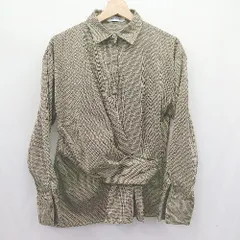 ◇ ⊇ CIAOPANIC チャオパニック 千鳥柄 長袖 シャツ サイズフリー ブラウン系 レディース E  【1506130016670】