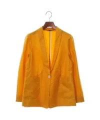 Kiton*キートンリアルレザーテーラードジャケットオレンジ 42