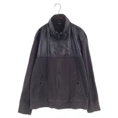BURBERRY BLACK LABEL (バーバリー ブラックレーベル) 刺繍 ロゴ 切り替え ジップアップ スウェットジャケット グレー D1P22-621-06のサムネイル