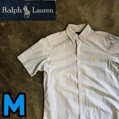 T6058 Ralph Lauren ストライプシャツ　シアサッカー　古着