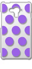 【新品未使用】SH-08G AQUOS EVER アクオス クリア ハードケース ドット柄 水玉 (パープル) スマホケース カバー cl-sh04g-dotbig-08