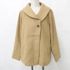 メルローズ MELROSE CLAIRE コート サイドウェイカラー シングル 比翼 ウール 茶 ブラウン 3のサムネイル