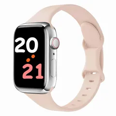 コンパチブル apple watch バンド アップルウォッチ バンド iWatch バンド 38mm 40mm 41mm 42mm 44mm 45mm 9/8/7/6/SE/5/4/3/2/1に対応 柔らかい シリコン スポーツバンド スリム 細