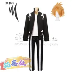 【上鳴電気】ヒロアカ　コスプレ　衣装　ウィッグ　セット　M 男子制服 上鳴電気】僕のヒーローアカデミア ヒロアカ コスプレ 衣装