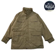 Woolrich ウールリッチ MountainJacket マウンテンジャケット Thinsulate シンサレート 紺タグ 80s USA製 ZipUp ジップアップ Polyester ポリエステル Cotton コットン Beige ベージュ L