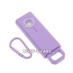 カラビナ式防犯ブザー　充電式　PA02　パープル