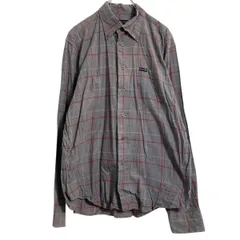 NATHAN ROAD 長袖 チェックシャツ XL グレー レッド ホワイト ボタンダウン ビッグサイズ 古着卸 アメリカ仕入 a612-7338のサムネイル