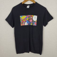 夏の魔物 ロックフェス Tシャツ  アートプリント ブラック Sサイズ メンズ 古着 ストリート ナード系
