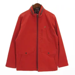 クロコダイル CROCODILE 良品 ジャケット ブルゾン ジップアップ ロゴ刺繡 赤 レッド M アウター