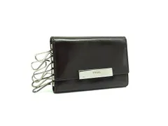 ■美品■ PRADA プラダ レザー 6連 キーケース 鍵入れ レディース メンズ ブラウン系 DJ4740
