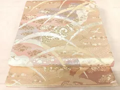 平和屋着物◎佐賀錦　六通柄袋帯　霞雪芝文　金銀糸　正絹　逸品　AAAV5464yx
