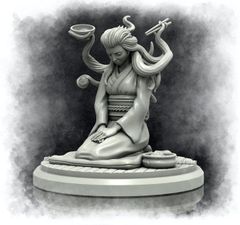 Adaevy Creations | ふた口女 32mm | 3Dプリント ミニチュア TRPG