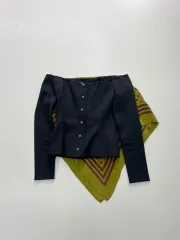 ジャン・ポール・ゴルチエ アーカイブ スカーフ オフショルダー ジャケット ( M )