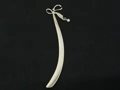 MIKIMOTO ミキモト 本真珠 アコヤ真珠 パール 約4mm リボンモチーフ ブックマーク ブックマーカー 栞 しおり シルバー系 DF7422のサムネイル