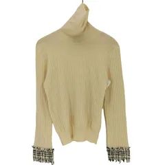 ドルチェアンドガッバーナ DOLCE&GABBANA ツイードトリム タートルネックニット レディース EUR：42 