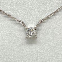 Pt900 天然一粒ダイヤ ネックレス 2.2g 美品 - メルカリ