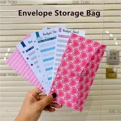 A6バインダー予算プランナーオーガナイザー6リングバインダー封筒ポケットと12枚の費用予算シート