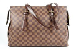 【超美品】LOUIS VUITTON ヴィトン ダミエ ハンド トートバッグ ブラウン ブランド鞄【SP35】